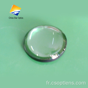 Lentille sphérique PCX en fluorure de calcium sans revêtement D50,8 mm